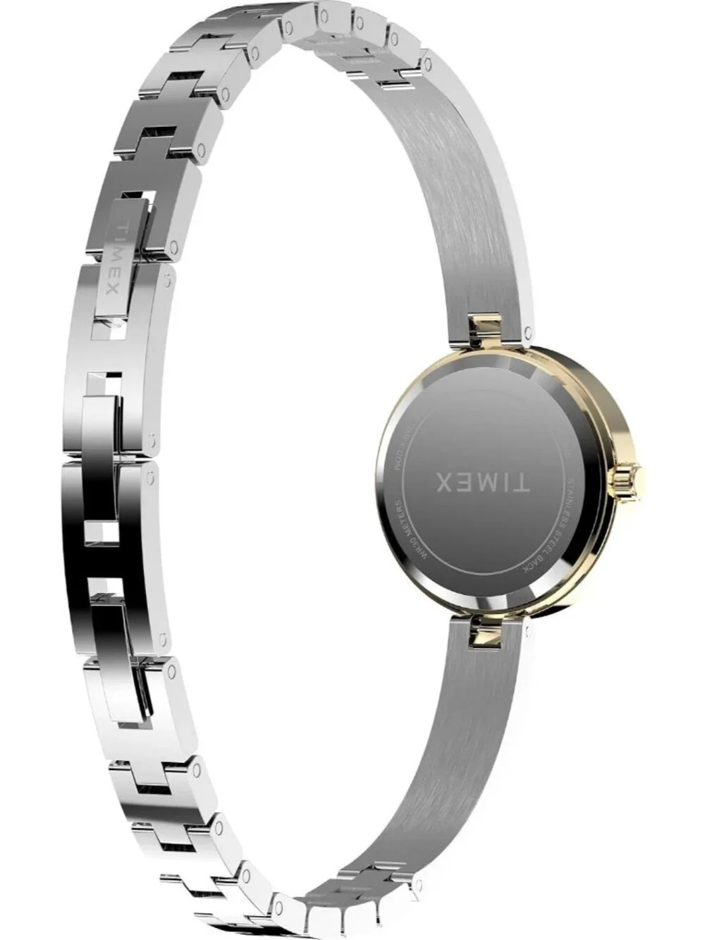 Women's Two-Tone/Gold-Tone/Silver Bracelet Sparkling Crystals Shine Wrist Watch